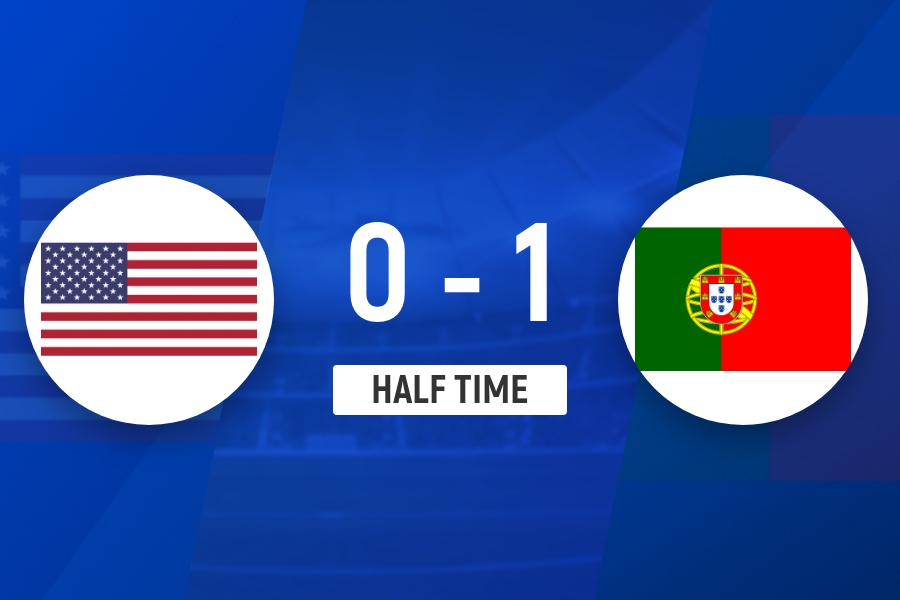 开云网页-半场-葡萄牙1-0美国 B费抽射造险+助攻特林康推射破门